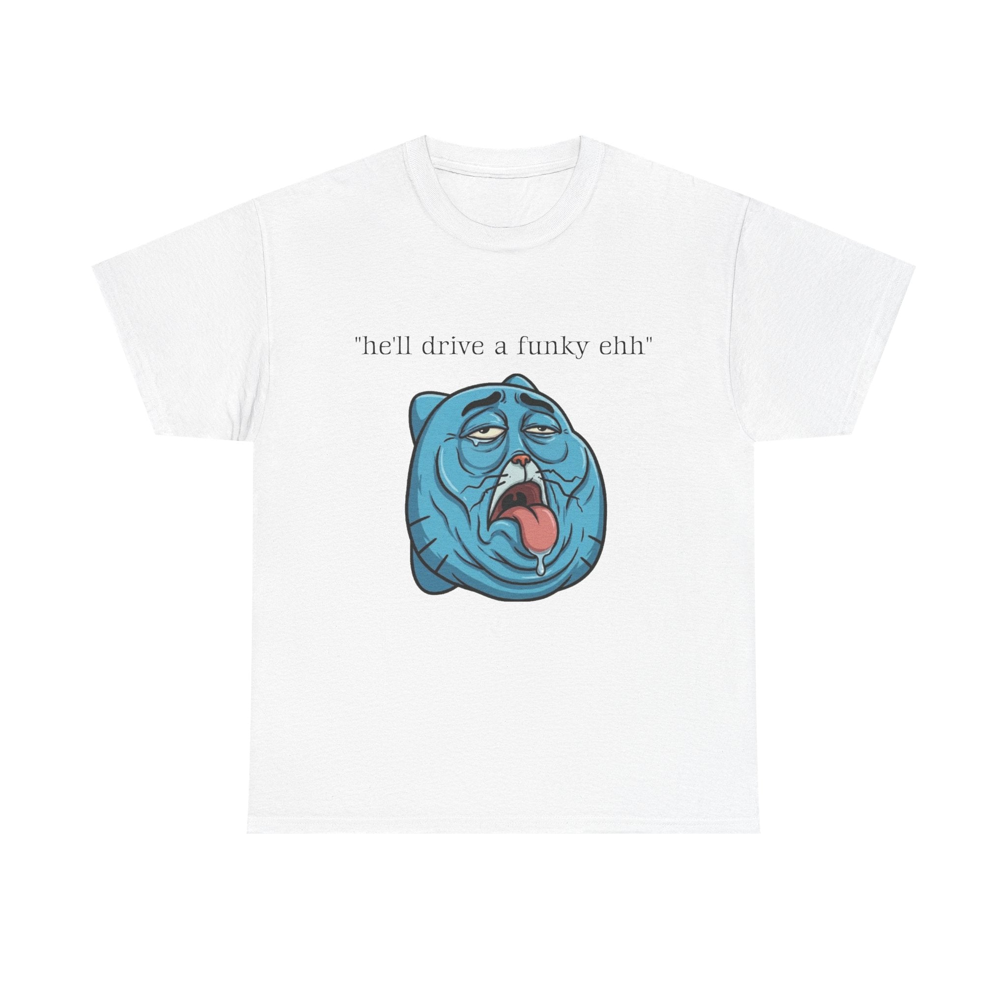 funky ehh blue cat t-shirt