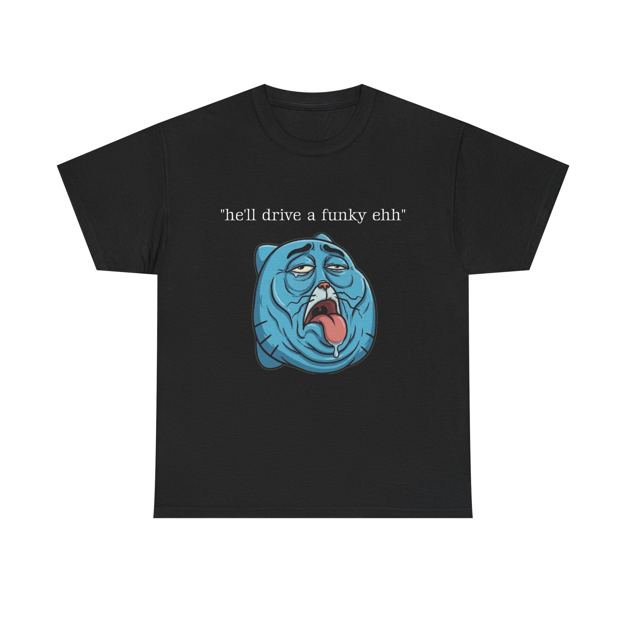 funky ehh blue cat t-shirt