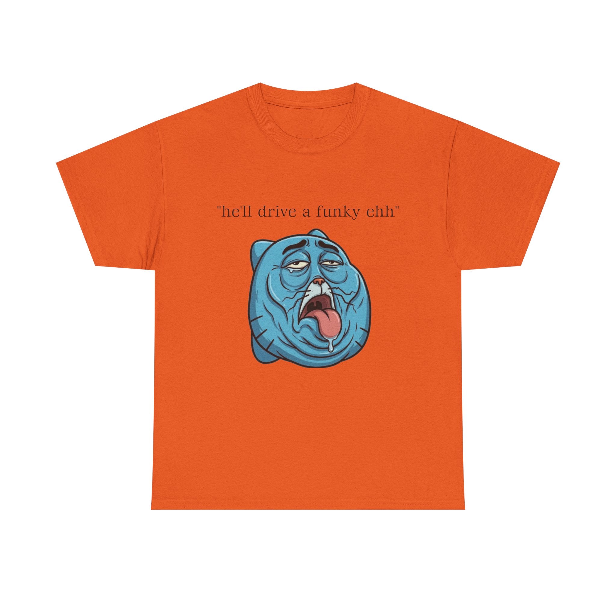 funky ehh blue cat t-shirt